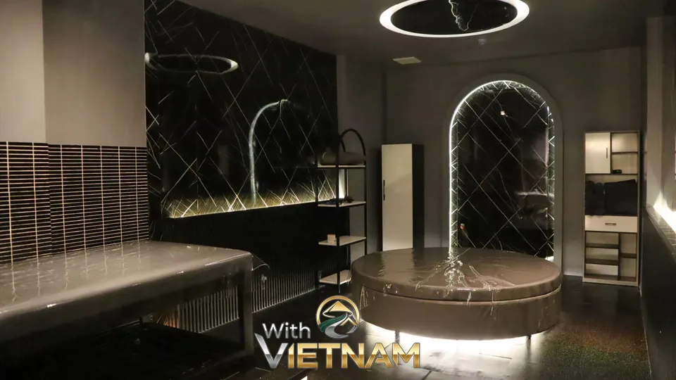 아치형 입구가 있는 스파