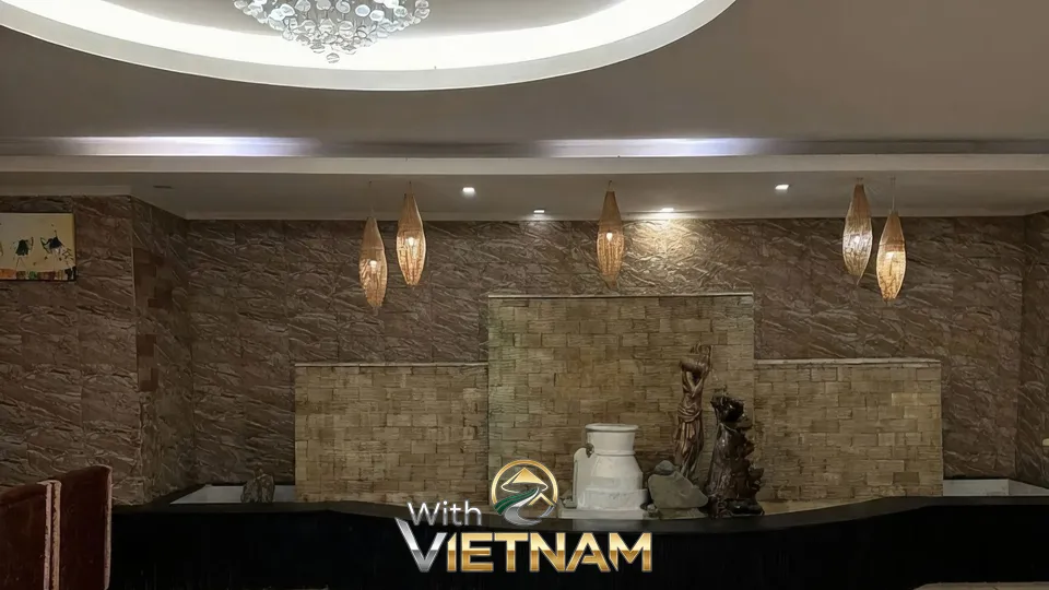 고급스러운 스파 로비와 안내 데스크