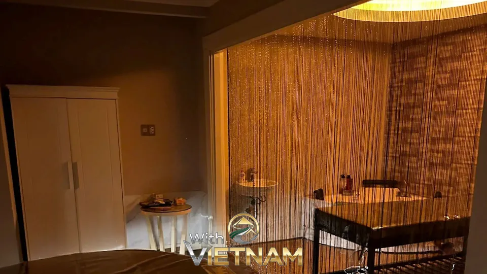 구슬 커튼이 있는 마사지 룸