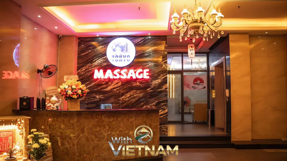 도쿄 마사지 접수 데스크 전경