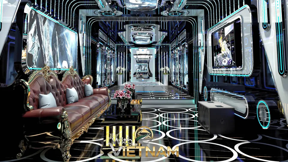 소파와 자쿠지가 완비된 파티룸